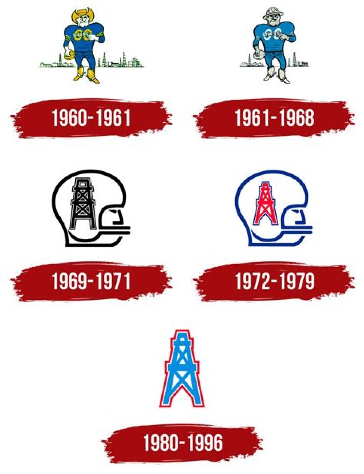 A History Of The Houston Oilers Franchise Through Its Evolution Of Logos